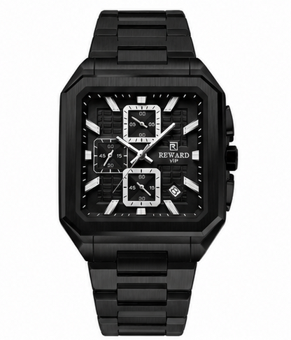 New Quartz Watches Square Men's Watches Chronograph Display Wristwatches Casual