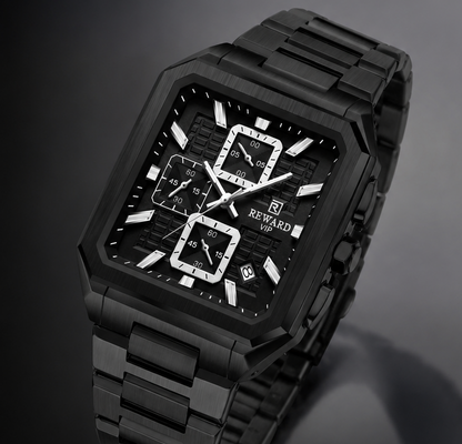New Quartz Watches Square Men's Watches Chronograph Display Wristwatches Casual