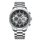 Mark Fairwhale Multifunctional Men Watch Stainless Steel Strap.