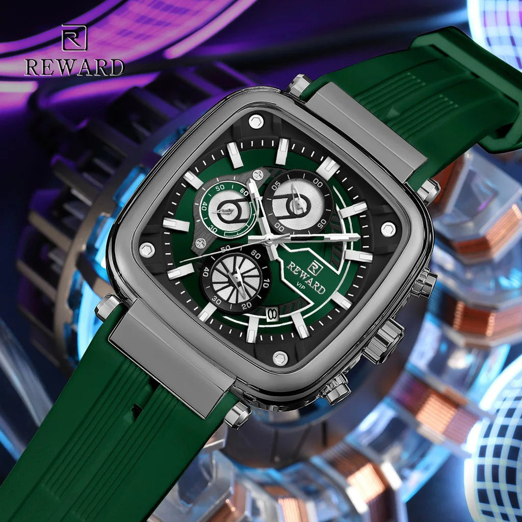 REWARD Man Watch Top Brand Luxury Watches Fashion Clock Man Silicone Strap