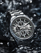 Mark Fairwhale Multifunctional Men Watch Stainless Steel Strap.