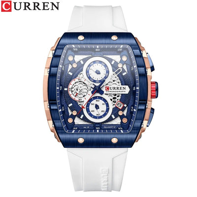 CURREN 8442 Unisex Men's Quartz Watch Waterproof Multi-functional 6-Hand Wristwatch with Calendar Functions