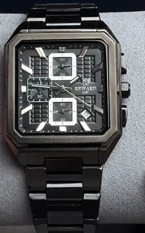 2026 New Quartz Watches Square Men's Watches Chronograph Display Dark Blue Rose Gold Wristwatches Casual Clock Male