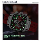 REWARD Casual Sport Quartz Man Watch Top Brand Luxury Red Watches Fashion Clock Man Silicone Strap