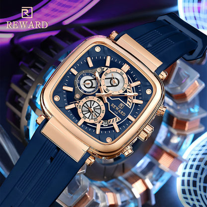 REWARD Man Watch Top Brand Luxury Watches Fashion Clock Man Silicone Strap