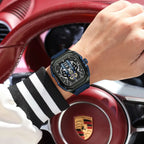 POEDAGAR Fashion Luxury Man Wristwatch Sport Waterproof Luminous Date Watches For Men Top Casual Quartz Silicone Men Watch Reloj