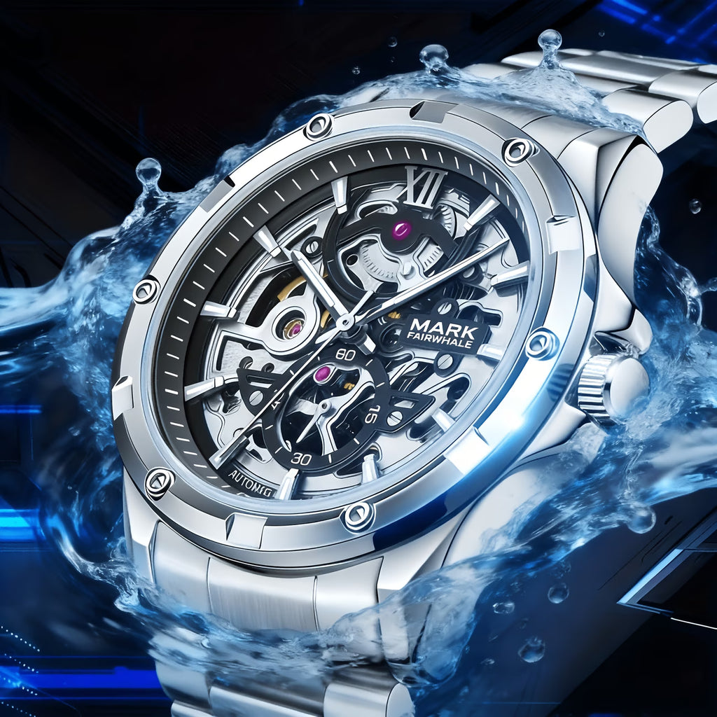 Mark Fairwhale Multifunctional Men Watch Stainless Steel Strap.